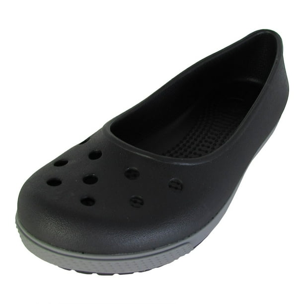 CLOSEOUT Crocs Women's Grace Flat Comfort Work Shoes BLACK Size 6 CLOSEOUT Crocs Women's Grace Flat Comfort Work Shoes BLACK Size 6